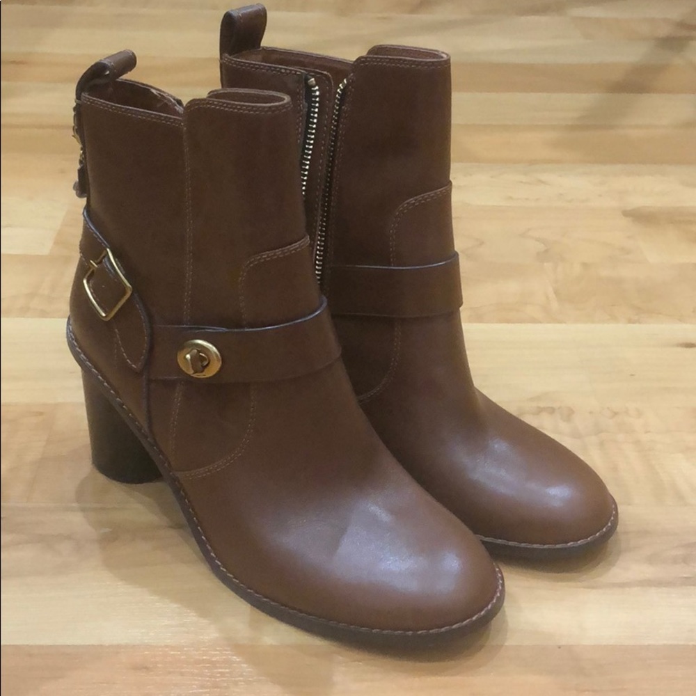 New Coach Moto Bootie Heel